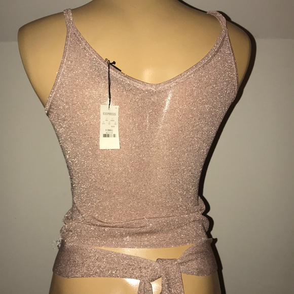 ❣️SOLD❣️Express NEW sparkled rose gold top💚 - Picture 3 of 4